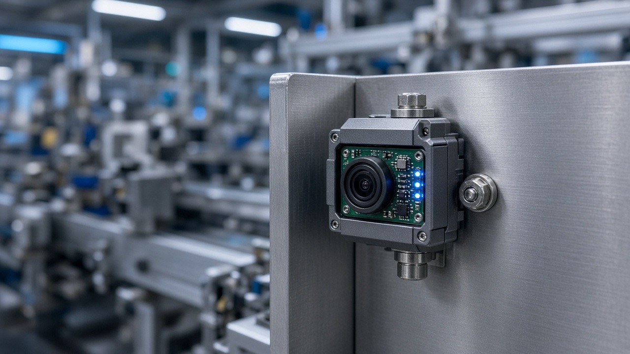 Edge AI sensor on a factory machine